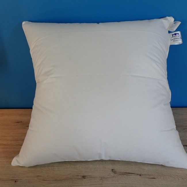 Oreiller Luxe en Duvet de canard, carré 65X65 cm-800-Moelleux/Fabrication Artisanale Française
